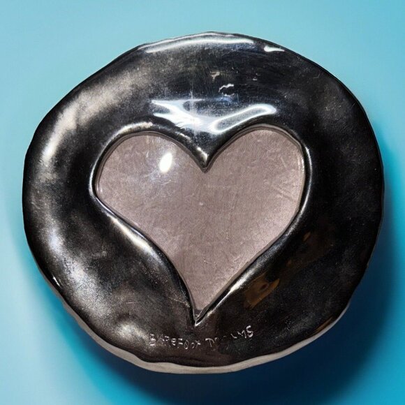 Barefoot Dreams Other - RARE Annie Kajiya Hammered Silver Plate?Barefoot Dreams Bedside Heart Frame Love